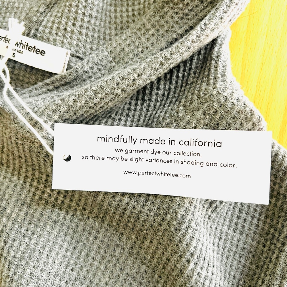perfectwhitetee Azalia Waffle Hoodie - S NWT - Picture 10 of 10
